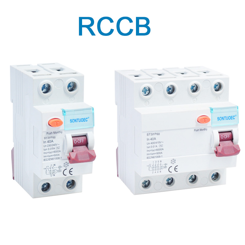 Disjoncteur de circuit de courant résiduel 4P 40A / 10MA