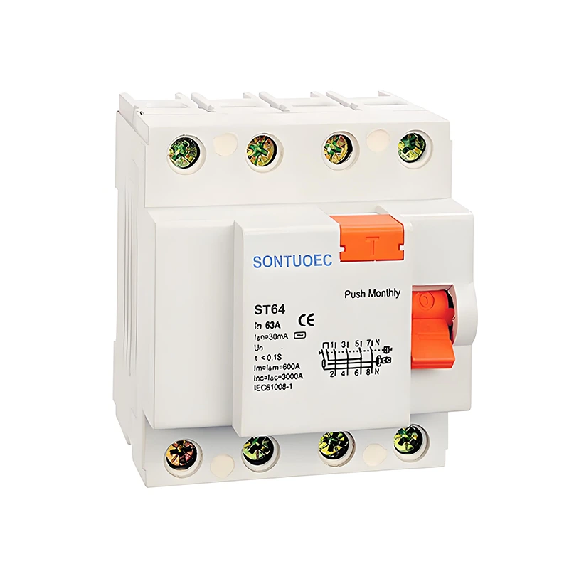 Disjoncteur de circuit de courant résiduel 4P 63A / 30MA