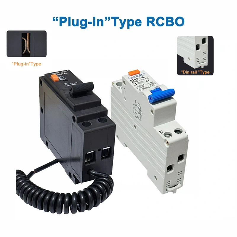 Branchez le type rcbo 1p + n