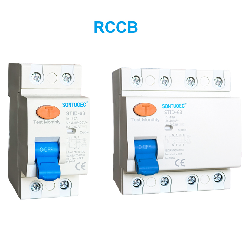 Série STID-63 RCCB 230V 63A Disjonction de circuit de courant résiduel
