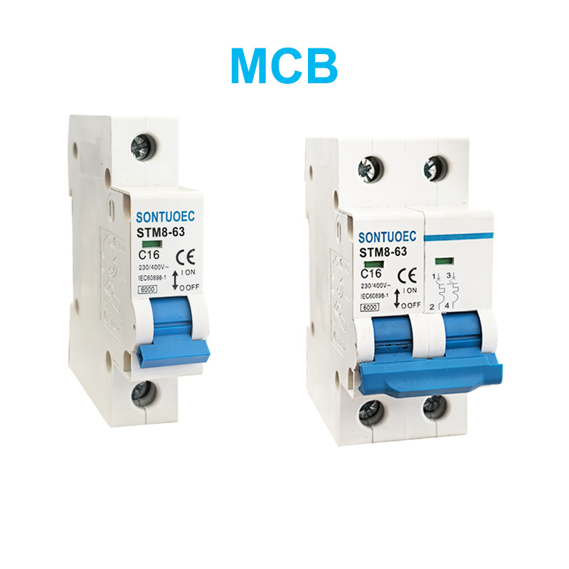 STM8-63 Disjacteur de circuit miniature 6ka 1p 2p 3p 4p 16a 230 / 400v